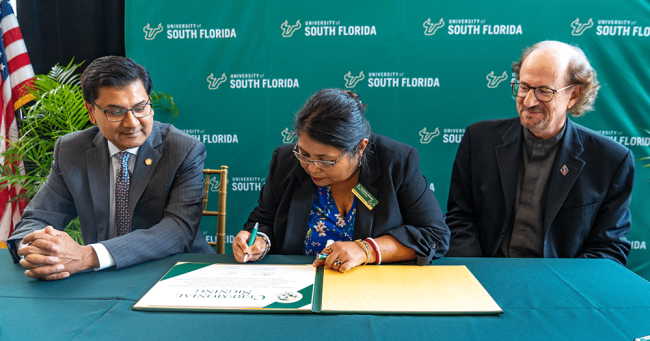 Railroad award signing