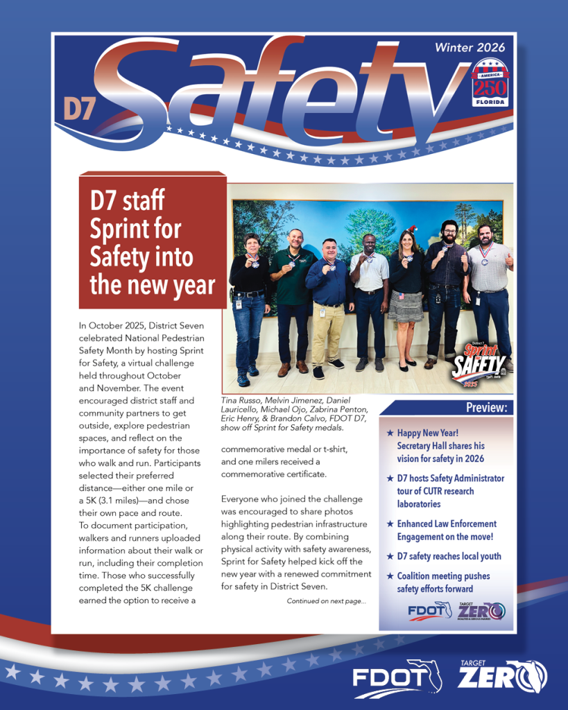 FDOT District 7 Newsletter cover image.
