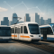 public transit concepts. bus, subway, train